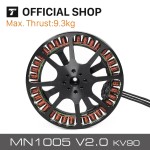 T-MOTOR MN1005 V2.0 KV90 Ultralight Aircraft Engine Big Thrust Antigravity 1005 V2.0 Brushless Motor 11.5g/W at 3kg